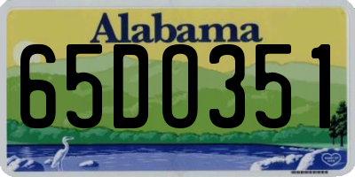 AL license plate 65DO351