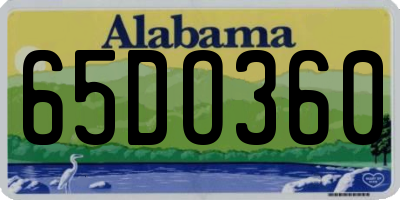 AL license plate 65DO360