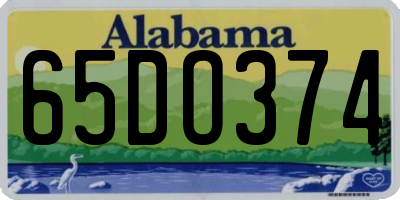 AL license plate 65DO374