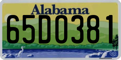 AL license plate 65DO381