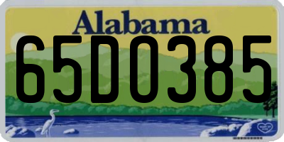 AL license plate 65DO385