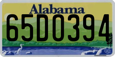 AL license plate 65DO394