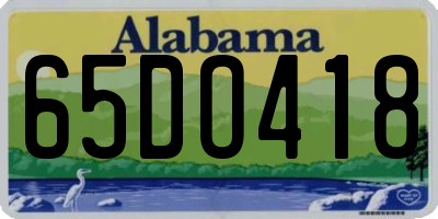 AL license plate 65DO418