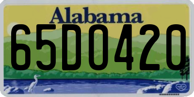 AL license plate 65DO420