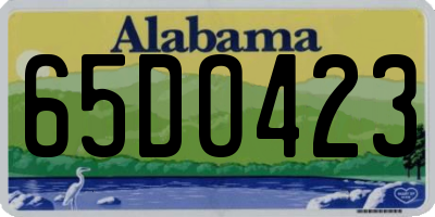AL license plate 65DO423