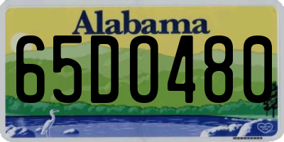 AL license plate 65DO480