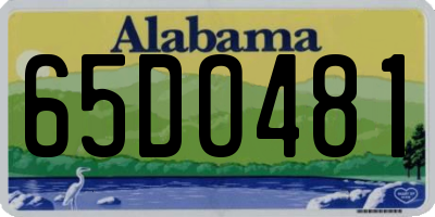 AL license plate 65DO481