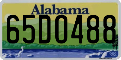 AL license plate 65DO488