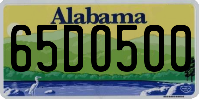 AL license plate 65DO500