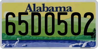AL license plate 65DO502