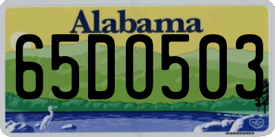 AL license plate 65DO503