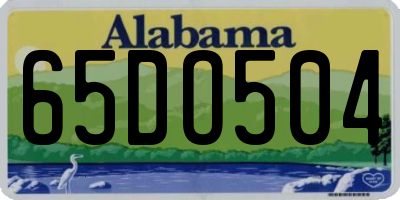 AL license plate 65DO504