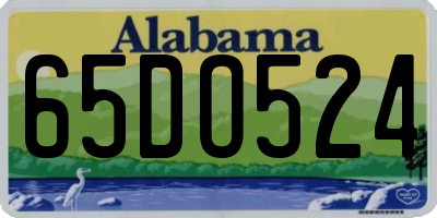 AL license plate 65DO524
