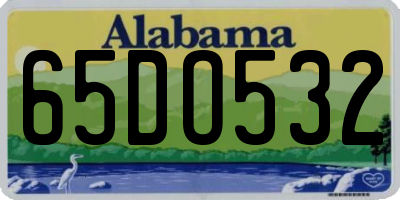 AL license plate 65DO532