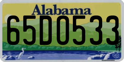 AL license plate 65DO533