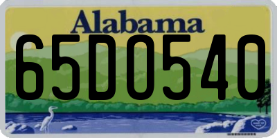 AL license plate 65DO540