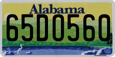 AL license plate 65DO560