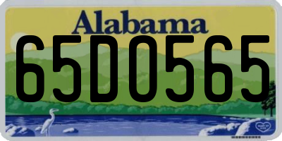 AL license plate 65DO565