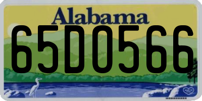 AL license plate 65DO566