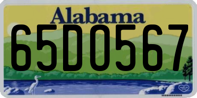 AL license plate 65DO567