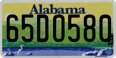 AL license plate 65DO580