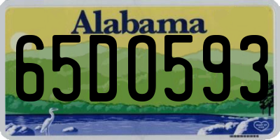 AL license plate 65DO593