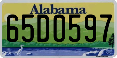 AL license plate 65DO597