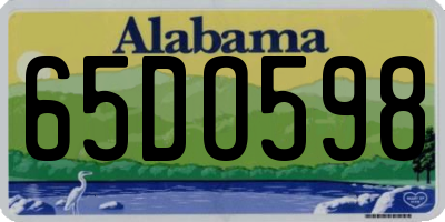 AL license plate 65DO598
