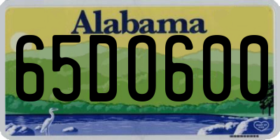 AL license plate 65DO600
