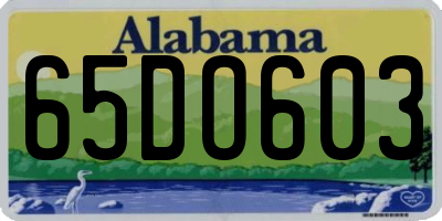 AL license plate 65DO603