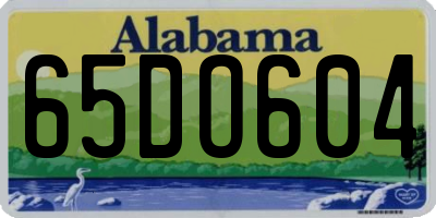 AL license plate 65DO604