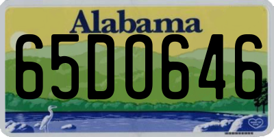AL license plate 65DO646