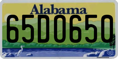 AL license plate 65DO650