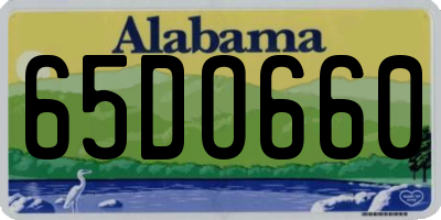 AL license plate 65DO660