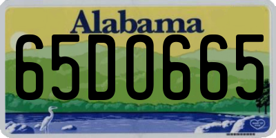 AL license plate 65DO665