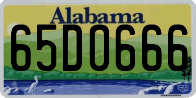 AL license plate 65DO666