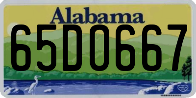 AL license plate 65DO667