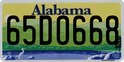 AL license plate 65DO668