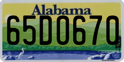 AL license plate 65DO670