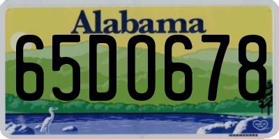 AL license plate 65DO678