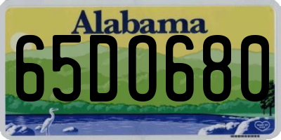 AL license plate 65DO680