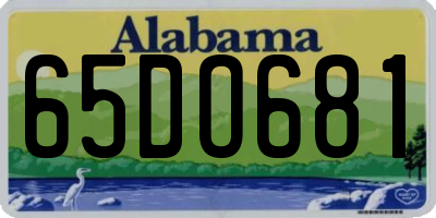 AL license plate 65DO681