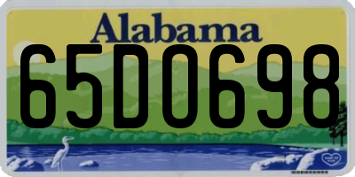 AL license plate 65DO698