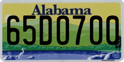 AL license plate 65DO700