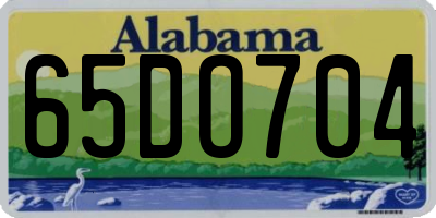 AL license plate 65DO704
