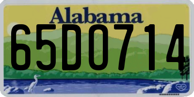 AL license plate 65DO714