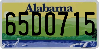 AL license plate 65DO715