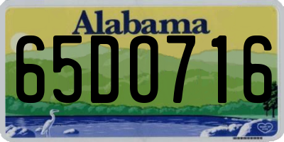 AL license plate 65DO716