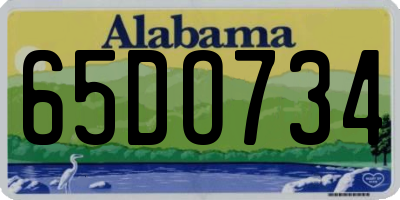 AL license plate 65DO734