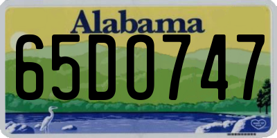 AL license plate 65DO747